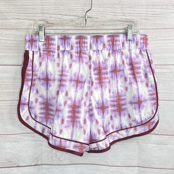 New Free People Movement Varsity Blues Printed Shorts Women's Size Large - Picture 9 of 11